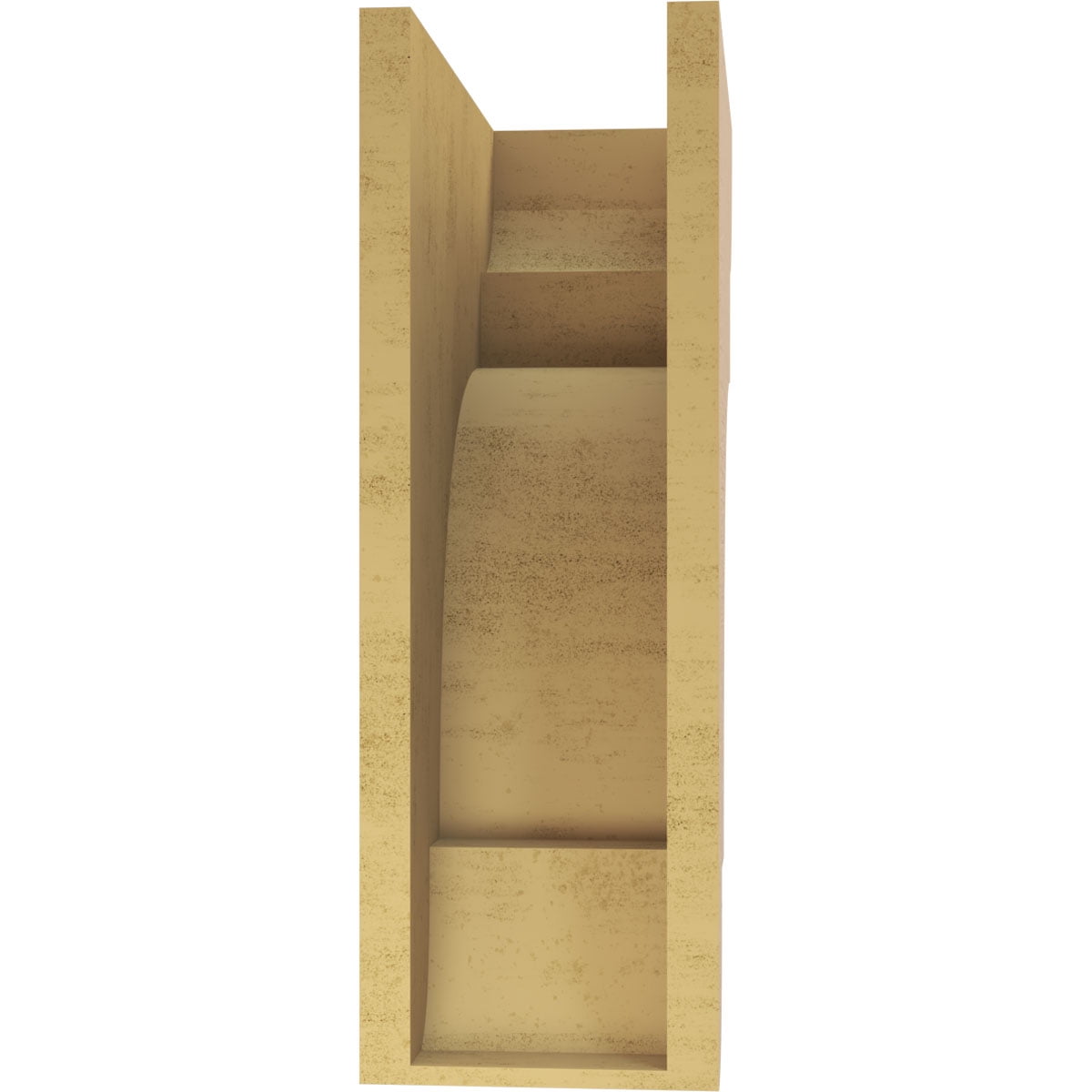 7"W x 14"D x 21"H Classic New Brighton Rough Cedar Woodgrain TimberThane Corbel, Primed Tan