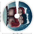 thumbnail image 5 of GZHJMY Christmas Tree Skirt Xmas Tree Skirts 48" Snow Owls On Branch Christmas Tree Mat for Christmas Holiday Party Ornaments, 5 of 5