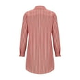 thumbnail image 5 of SMihono High Neck Dresses for Juniors Fall Summer Long Sleeve Midi Knee Length Striped Dresses Women 2025 Regular Fit Red S, 5 of 5