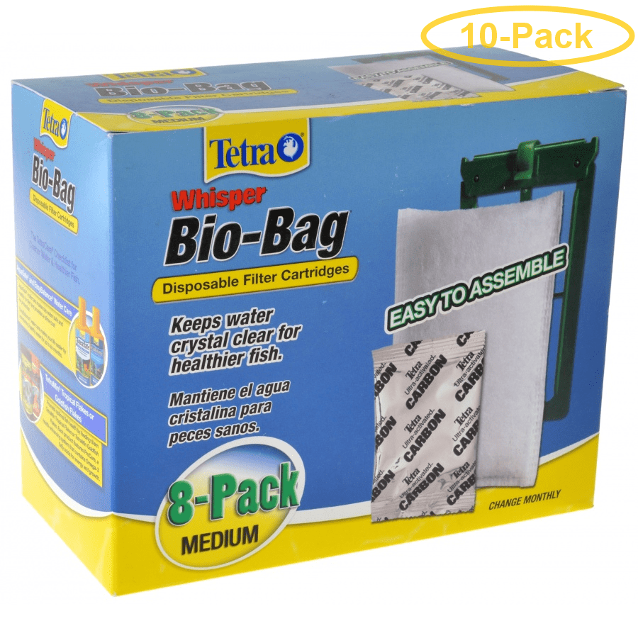 Tetra BioBag Disposable Filter Cartridges Medium For Whisper 10, 10i
