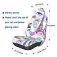thumbnail image 3 of Daiia Eiffel Tower and Hearts Printed Car Seat Cover - Waterproof & Sweatproof - Universal Fit, Machine Washable, Non-Slip - Seat Protector for Car, Truck, SUV, Van (1 Pack), 3 of 5