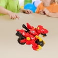 thumbnail image 1 of Juguete de dinosaurio transformador, transformación automática, juego divertido, juguete de dinosaurio deslizante para niños en edad preescolar, niñas velociraptor rojo, 1 of 10