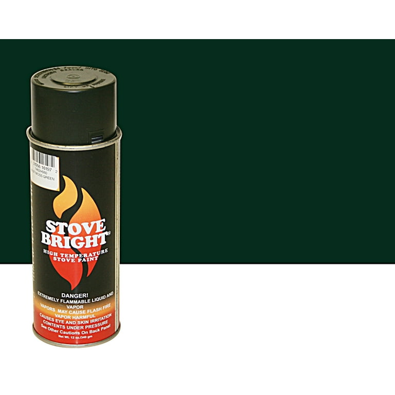 High Temperature Stove Spray Paint - Metallic Moss Green Color