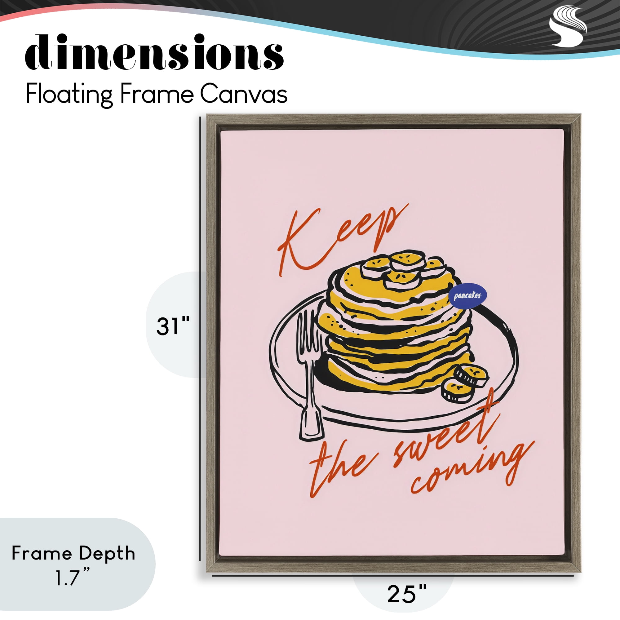 Stupell Industries Keep The Sweet Coming Brown Framed Floater Canvas Wall Art, design by The Prints Vibe