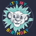 thumbnail image 2 of Toddler's Lion King Simba It's My Birthday  Graphic Tee Navy Blue 2T, 2 of 3