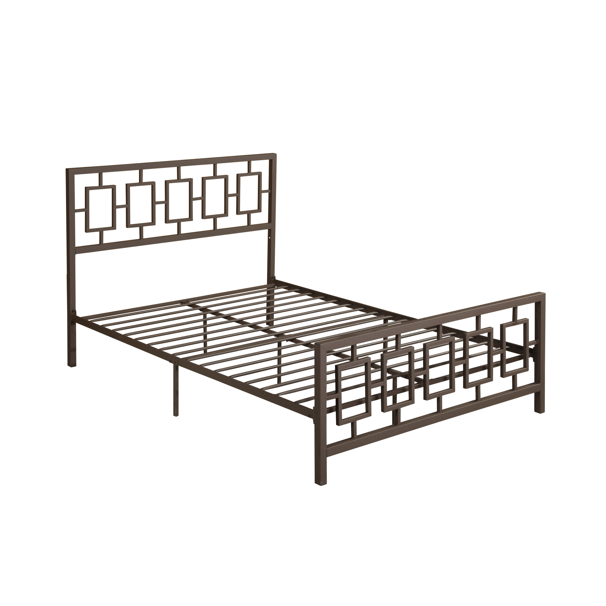 Noble House Krystin Modern Style Queen-Size Iron Bed Frame, Hammered Copper - image 4 of 10