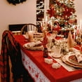 thumbnail image 2 of Oval Christmas Tablecloth, Christmas Table Cloth Oval Winter Snowflake Xmas Holiday Oval Tablecloth For Christmas Decor, Waterproof Wrinkle Free Red Christmas Tablecloth For Oval Tables 60 X 84, 2 of 6