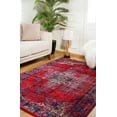 thumbnail image 5 of Belorecensk Red Vintage Polyester Area Rugs for Living Room Washable Rugs Boho Moroccan Area Rug Soft Geometric Bohemian Carpet Distressed Indoor Rug for Bedroom Dining Room Office Nonslip Rug, 5 of 9