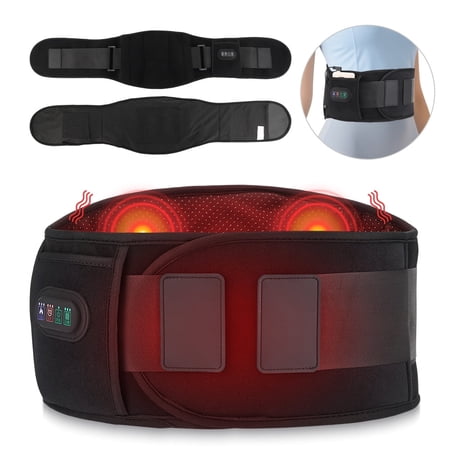 Lumbar Heating Pad ,Waist Support Belt | 3-Level Warming & Adjustable Vibration Massage | Portable Wearable Comfort for Lower Back, Legs & Arms | Gift for Mom, Birthday Present