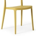 thumbnail image 3 of WestinTrends Playa Outdoor Modern Stackable Plastic Patio Dining Chairs (Set of 2), Yellow, 3 of 14
