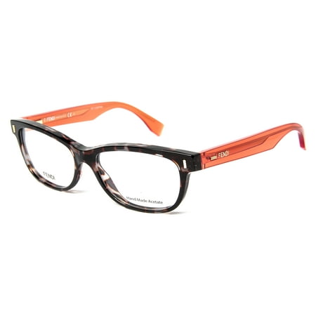 Fendi FF 0034 RXD Havana Gray Rectangular Women's Eyeglasses