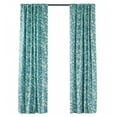 thumbnail image 2 of Plow & Hearth 42"W x 72"L Floral Damask Rod-Pocket Insulated Curtain Panel, Indigo, 2 of 2
