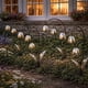 thumbnail image 1 of Estaca de metal con forma de lirio de los valles | Adorno de jardín con chatarra | Decoración floral artesanal para exteriores | Estaca resistente a la intemperie para macizos de flores, 1 of 6