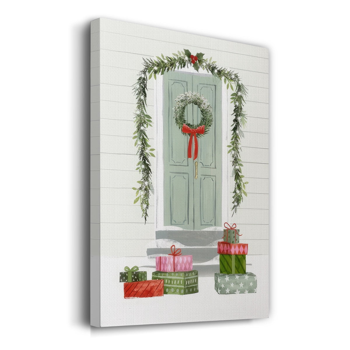 Festive Front Door Collection B- Gallery Wrapped Canvas