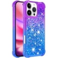 thumbnail image 3 of Case for iPhone 16 Pro Max Case Glitter Liquid Cute Clear Shockproof Back Cover,Soft TPU Phone Case for iPhone 16 Pro Max 6.9 inch Gradient Purple, 3 of 6