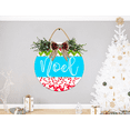 thumbnail image 6 of Eveokoki Front Door Porch Decorations Noel Door Hanging Sign 11 inch Wooden Wall Sign, Rustic Holiday Wreath Decor for Front Door Porch Home Window Wall Farmhouse Decorations, 6 of 7