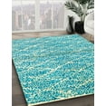 thumbnail image 3 of Ahgly Company Machine Washable Indoor Rectangle Abstract Aquamarine Green Area Rugs, 5' x 8', 3 of 7