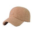 thumbnail image 1 of Guardurnaity Felpa Manténgase Cálido Y Elegante Gorra De Béisbol De Lana De Cordero Para Mujer Gorra De HipHop De Lana De Cordero De Piel Sombreros caqui, 1 of 6