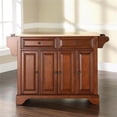 thumbnail image 3 of Pemberly Row Modern Natural Wood Top Kitchen Island in Cherry, 3 of 7