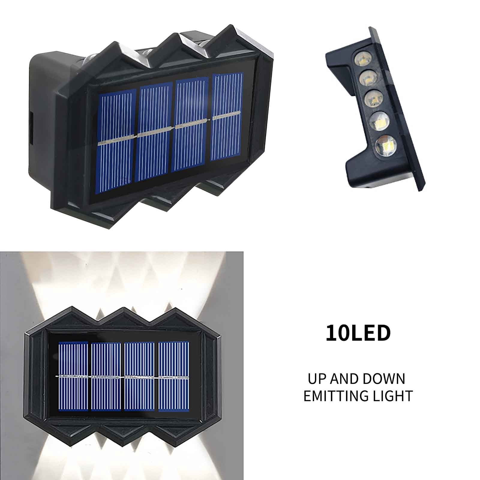 Aidoshy New Solar Lights Outdoor Courtyard Home Decoration Night Light Up And Down Luminous Wall Light,Solar Street Lights Outdoor