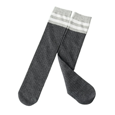 

Girls s High Tube Socks Elastic Cotton Striped Stockings Breathable Comfortable Knee Socks for Autumn Winter