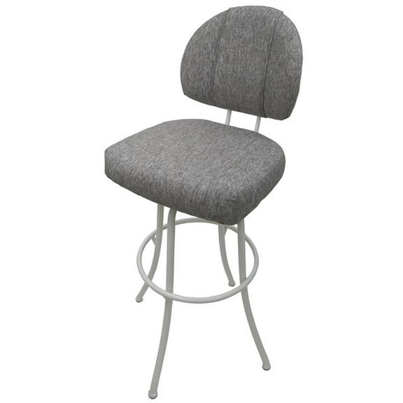 Swivel Extra Tall 34-35" Bar Stool - M-75 Metal White Frame