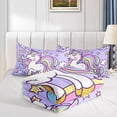 thumbnail image 3 of Juego de cama Axolotl Rainbow Unicorn Twin con edredón y 2 fundas, 3 of 4