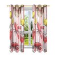 thumbnail image 7 of Yayeee Window Curtains Light Filtering 63"x52" Grommet Panel Pair Home Living Room Decor, Red Lobster, 7 of 7