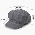 thumbnail image 3 of Artist Vintage Newsboy Cabbie Peaked Beret Cap Warm Baker Boy Visor Hat Flat Cap, 3 of 3