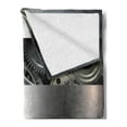 thumbnail image 2 of Industrial Soft Flannel Fleece Throw Blanket, Technological Gears Robotic Future Imagination Clockwork Science Modern Artwork, Cozy Plush for Indoor and Outdoor Use, 50" x 60", Grey, by Ambesonne, 2 of 5