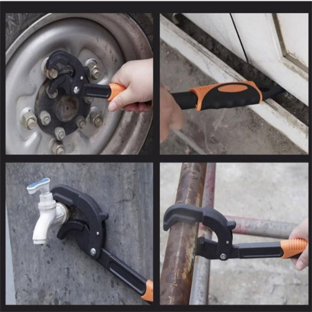 Universal Adjustable Wrench Pipe Wrench With Self Locking Function Double Thread Bottom Pry Bar Design Anti Slip Adjustable Universal Wrench