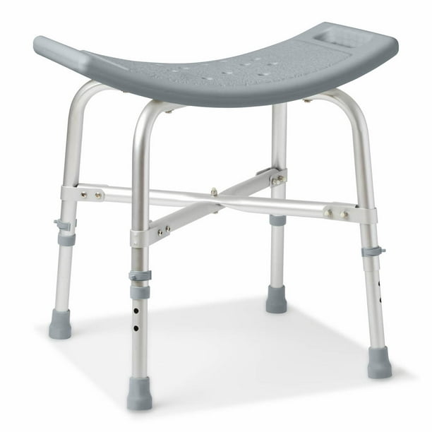 Medline Durable Bath Bench Shower Chair without Back, Supports up to