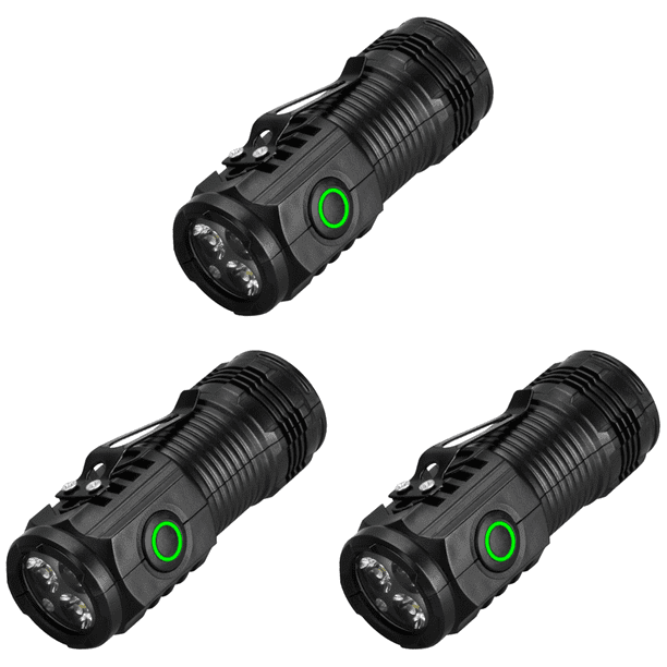Mini Linterna LED USB C Recargable Sombrero Clip para Camping Emergencia