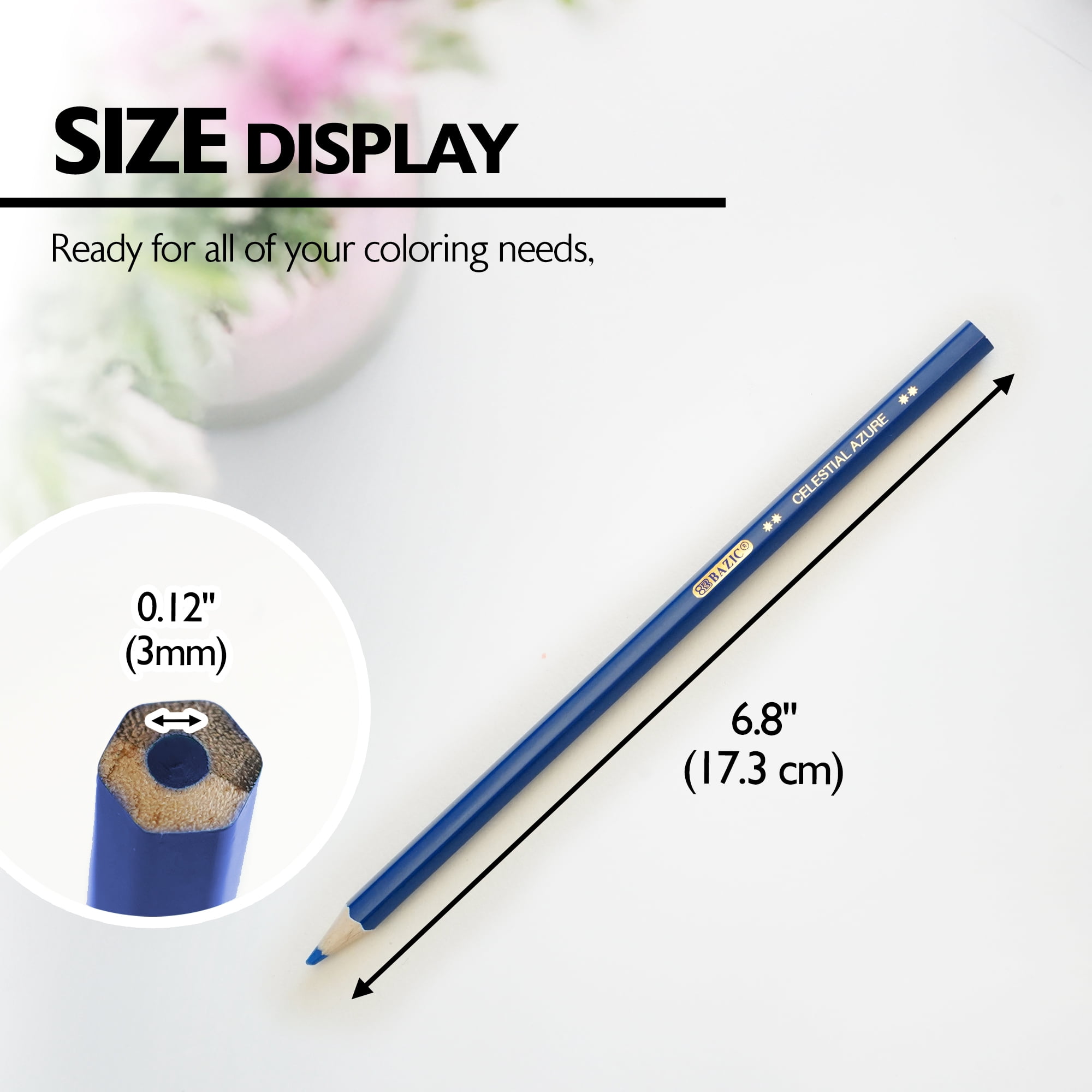 BAZIC 8 Neon Colored Pencils, Pencil Set for Art Drawing, (8/Pack), 24-Pack