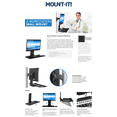 thumbnail image 2 of Mount-It! Monitor and Keyboard Wall Mount | Height Adjustable | 25 Inch Wide Platform with Mouse Pad, 2 of 6