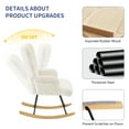 thumbnail image 3 of LAFGUR Rocking Chair Nursery ,Teddy Fabric Glider Rocker ,Noiseless Rocking Bedroom Chairs for Adults,Modern Rocking Accent Chairs Glider Recliner for Living Room, Bedroom,Offices, 3 of 9