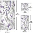 thumbnail image 3 of Coolnut Purple Lavender Towel Set of 3 with Bath Towel, Hand Towel and Wash Cloth, Soft, Quick Drying and Comfortable Winter Towels for Bathroom Kitchen Home Travel Hotel Gym Washcloth Gift, 3 of 7