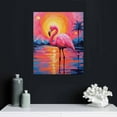 thumbnail image 5 of COMIO Bestbuddy Starry Night Inspired Pink Flamingo Tropical Palm Tree Bird Wildlife Nature Peace Painting Art Print Poster Wall Decor, 5 of 5