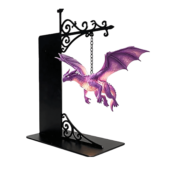 Magical Floating Dragon Bookshelf Decor, 8.86 inches Warm LED Dragon Night Light, Fantasy Ambient Reading Lamp, Bookcase Shelf Ornament for Book Lovers, Gamers and Collectors,White