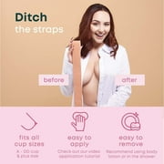 Boob Tape, Breast Lift Tape for Contour Lift & Fashion | Boobytape Bra Alternative of Breasts | Body Tape for Lift & Push up in All Clothing Fabric Dress Types | Waterproof Sweat Proof Bob Tape Beige