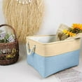thumbnail image 1 of Rangement en Lin 1 Pce Rangement Pliable en Tissu avec Poignées pour Armoires Garde-Robe Étagères Vêtements Jouets Serviette Salle de Bain Organisateur de Commode pour Bébé et Rangement Petit Rangement pour Vêtements Rangement pour Oreillers et, 1 of 3