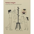 thumbnail image 4 of Free Standing Coat Rack with 8 Hooks and Storage Shelf - Multifunctional Hall Tree, 67.1 Inches Tall, for Entryway, Hallway, Bedroom, 4 of 7