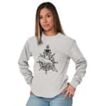 thumbnail image 4 of Nautical Whale Wheel Spiritual Animal Long Sleeve TShirt Men Women Brisco Brands X, 4 of 6