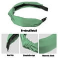 thumbnail image 4 of Unique Bargains Silk Knotted Headband Hairband for Women Green 1.2 Inch Wide 1 Pcs, 4 of 7
