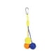 thumbnail image 3 of Juguete para gatos: Pelota de sisal, cuerda larga, juguete masticable, regalo para mascotas, hecho a mano, para jugar solo. amarillo naranja azul, 3 of 9