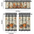 thumbnail image 2 of Fall Pumpkin Kitchen Curtains Valances and Tiers Set for Windows, Autumn Gnome Buffalo Plaid Bathroom Window Curtain Valance 3 Piece Sets,Thanksgiving Kitchen Decor for Living Room,54"x 36", 2 of 6
