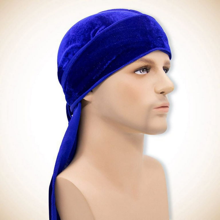 FeiraDeVaidade Velvet Durag Durag Waves Unisex Crushed Velvet Waves Durag  Cap Long Tail Headwrap Durag Turban Hat 