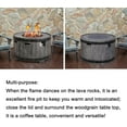 thumbnail image 5 of Afterglow Outdoor 36" Round TerraFdab Propane Fire Pit Table for Outside Patio Backyard Garden, Firepit Table with Weather Cover and Lava Rocks(Gas Tank not Included)，50000 BTU, Wood Look(Grey), 5 of 5