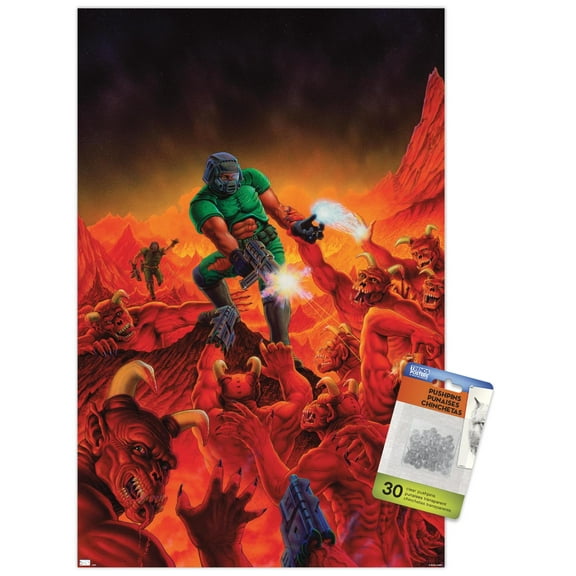 Doom - Legacy Key Art Wall Poster with Push Pins, 14.725" x 22.375"
