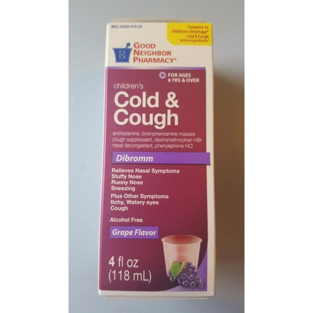 GNP Dibromm Cold & Cough Elixir 4 oz